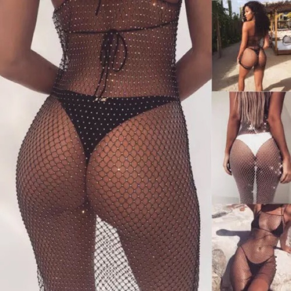 NEW! Glitter Mesh Cover-up - Picture 2 of 7